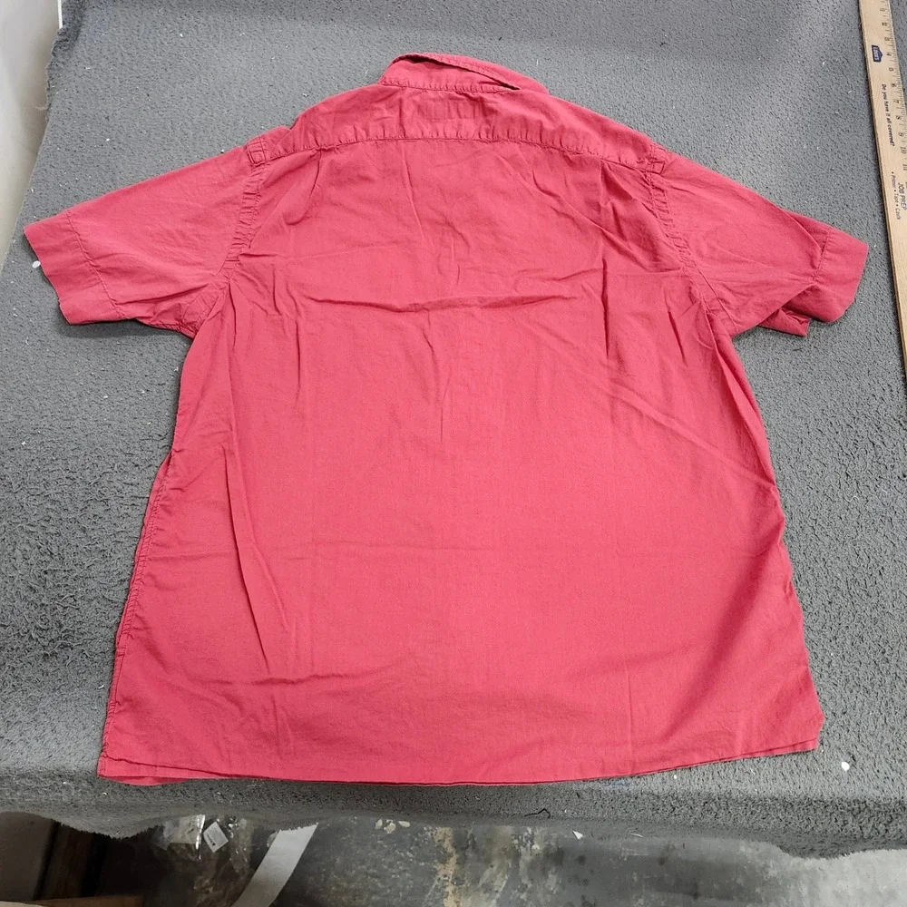 Polo Ralph Lauren Mens Classic Fit Short Sleeve Camp Shirt Salmon Red Medium